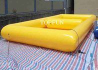 Approvazione gonfiabile del CE della tela cerata del PVC delle piscine del doppio stagno giallo divertente