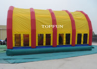 Castelli di salto di giallo/rossi PVC della tela cerata dell'acqua gonfiabile con il tetto