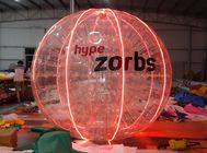 Rosso che Shinning palla gonfiabile della bolla del PVC/TPU di 1.0MM con il logo della luce N del LED