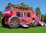 Camera gonfiabile di rimbalzo del gioco dei bambini dei buttafuori di principessa Pink Bouncy Castle combinata con lo scorrevole