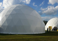 Camera bianca d'acciaio della tenda della cupola geodetica del PVC per la mostra di commercio di evento del partito