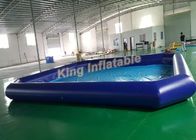 Dimensione di piscina gonfiabile quadrata del PVC del blu gigante all'aperto 10m X 8m per uso dei bambini