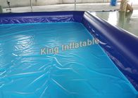 Dimensione di piscina gonfiabile quadrata del PVC del blu gigante all'aperto 10m X 8m per uso dei bambini