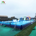 Parco scivolo gonfiabile all'aria aperta Casa a rimbalzo con parco piscina acquatica