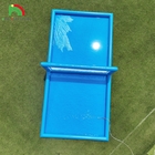 33FT Piscine di pallavolo gonfiabile Piscine di pallavolo acquatico di spiaggia blu Campo di pallavolo acquatico con pompa d'aria per giochi di sport all'aperto