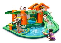 Castello tropicale di salto del centro del gioco/acquascivolo gonfiabile per i bambini di estate