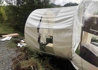 tenda gonfiabile della bolla dell'hotel del PVC del diametro di 5m chiara con il ventilatore silenzioso