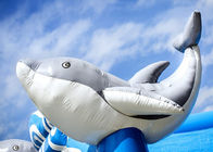 Personalizzi il castello di salto gonfiabile del delfino blu di affari 1.6ft per il punto triplo doppio dei bambini