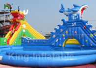 PVC parchi gonfiabili dell'acqua del drago gigante adulto blu di 20m * di 30 con il logo su misura
