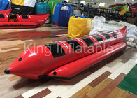 Barche gonfiabili della pesca con la mosca della barca di banana del gioco dell'acqua rossa per lo sport di corsa dell'acqua