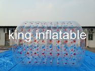 giocattolo trasparente dell'acqua del rullo cilindrico gonfiabile del PVC/TPU di 1.0mm per il parco dell'acqua