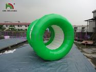 Giocattolo gonfiabile di rotolamento della palla dell'acqua tela cerata verde/bianca del PVC per il parco dell'acqua