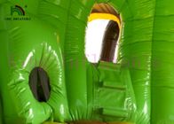 Castello rimbalzante della giungla della discoteca di esplosione verde di tema con stampa stupefacente dello scorrevole per i bambini