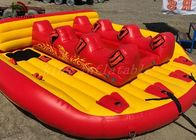 Barche gonfiabili della pesca con la mosca della tela cerata del PVC gialle/giocattolo trainabile rosso del UFO per gli sport della spiaggia