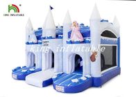 Castello blu/bianco del castello di esplosione dei buttafuori del castello combinato congelato dello scorrevole del PVC della tela cerata