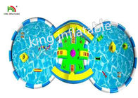 Parchi gonfiabili giganti dell'acqua della terra con la piscina della diapositiva due per all'aperto