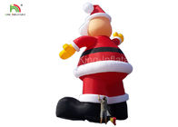 210D decorazione gonfiabile di Natale di pubblicità del nylon 10m H il Babbo Natale