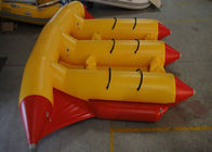 Tela cerata gonfiabile del PVC di forma della banana delle barche della pesca con la mosca dello sport acquatico per 6 persone