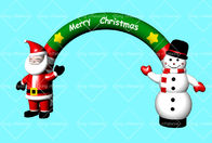Il Buon Natale gonfiabile all'aperto di re 420D incurva il tessuto di nylon di Santa Claus Snowman