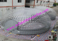 Due 8m hanno combinato la tenda gonfiabile della bolla, chiara tenda della cupola del PVC di Gray di evento