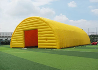 Il PVC commerciale della tenda di evento della cupola gonfiabile a terra gialla ha ricoperto il materiale della tela cerata