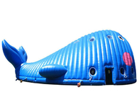 Tenda gonfiabile di evento della balena blu gigante del fumetto per l'annuncio pubblicitario