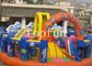 Orange Blue and Yellow Inflatable Theme Park with Quadruple Stitching