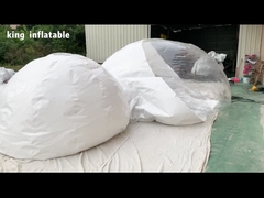 Tenda gonfiabile della bolla dell'hotel trasparente di 5m chiara con il tunnel ed il bagno