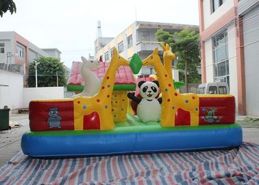 0.55 mm PVC Tarpaulin Outdoor Playground Inflatable Amusement Park Of Animal Theme