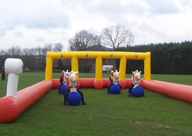 Impermeabilizzi i giochi gonfiabili di sport/cavalieri gonfiabili sicuri del toro per il team-building