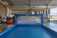 I giochi gonfiabili di sport hanno personalizzato la corte di pallavolo gonfiabile del campo dello stagno di acqua