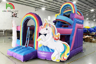 arcobaleno Unicorn Bouncy Castles Bounce House di 13ftx13ftx11.5ft