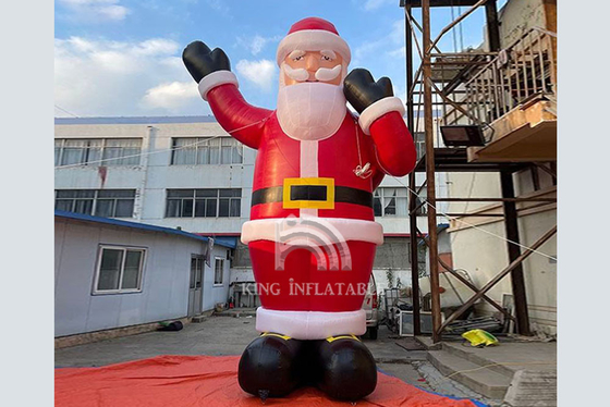 Decorazioni gonfiabili giganti di Natale della borsa del regalo di Santa Claus With A all'aperto