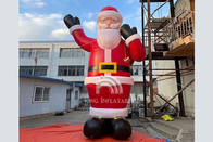 Decorazioni gonfiabili giganti di Natale della borsa del regalo di Santa Claus With A all'aperto