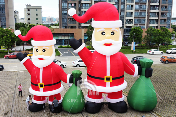 Gonfiabile Babbo Natale 20 piedi 26 piedi 33 piedi di altezza Decorazioni natalizie Fai saltare in aria Babbo Natale