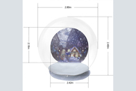 Decorazione trasparente di Natale della neve del gigante di Natale della palla di neve gonfiabile commerciale gonfiabile del globo 10Ft HOutdoor