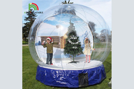 Decorazione trasparente di Natale della neve del gigante di Natale della palla di neve gonfiabile commerciale gonfiabile del globo 10Ft HOutdoor