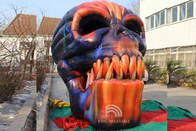 Il cranio di scheletro del cranio dell'entrata di Halloween del diavolo gonfiabile gonfiabile gigante della decorazione si dirige verso il partito del club