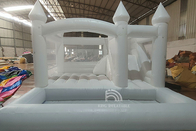 Decorazioni della festa nuziale di Pit Combo Jumper Bouncy House della palla dello scorrevole del castello di re Inflatable White Bounce che saltano letto