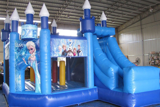 Buttafuori di salto gonfiabili congelati del castello della Camera commerciale combinata rimbalzante di rimbalzo con lo scorrevole per i bambini