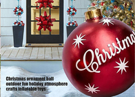 Merry Christmas Blow Up Balloon Ornaments Decorazione del cortile Grandi palle gonfiabili in PVC all'aperto