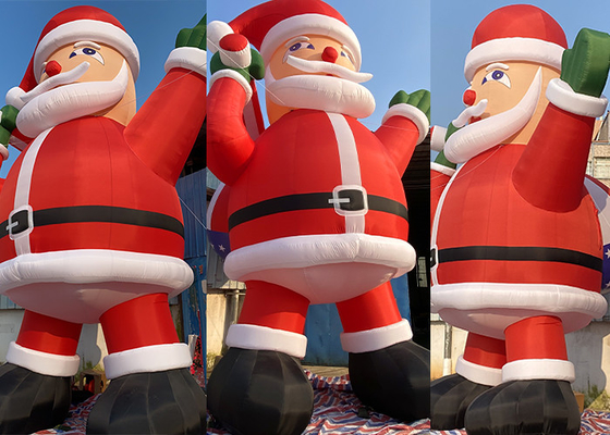 Babbo Natale Gonfiabile Gigante All'aperto Con Ventilatore Per Decorazioni Natalizie