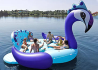 6 barche di galleggiamento del pavone delle persone dello stagno del galleggiante dell'isola pool del partito gigante gonfiabile del lago