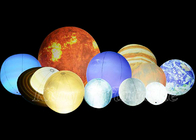 Pallone d'attaccatura gonfiabile di pubblicità all'aperto del globo dei pianeti dei palloni con luce principale