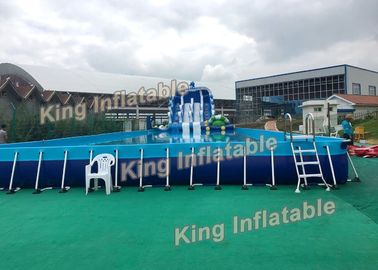 Parchi gonfiabili dell'acqua del delfino del bacino blu di sostegno con il PVC di Platone dello scorrevole