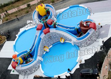 0,9 millimetri del PVC dell'orso di acqua gonfiabile della tana parcheggiano 3 lo stagno tre per all'aperto