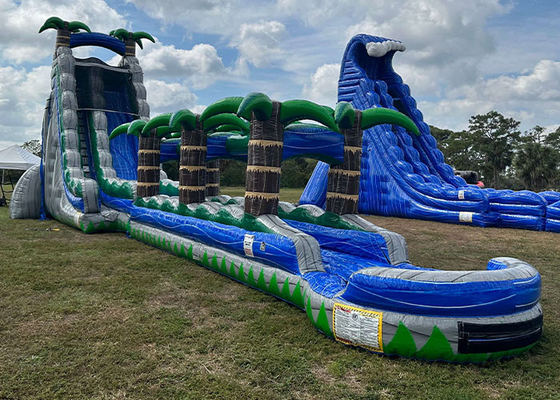 Acquascivolo gigante gonfiabile del PVC del gioco all'aperto degli acquascivoli del grande bambino doppio gonfiabile