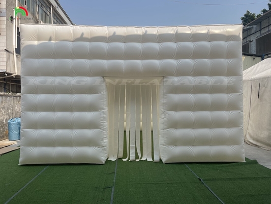 Illuminazione esterna a led igloo gonfiabile a pianta piatta alto bianco grande tenda gonfiabile da campeggio tenda di festa di nozze