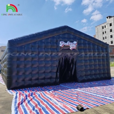 Tenda di festa portatile Club notturni gonfiabili Cubo nero Eventi nightclub Tenda