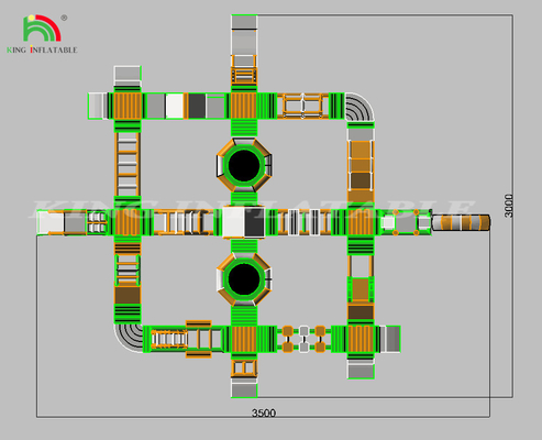 Parco acquatico gonfiabile Parchi acquatici gonfiabili equipaggiamento di ostacoli galleggianti